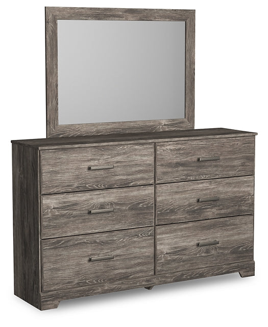 Ralinksi King Panel Bed with Mirrored Dresser, Chest and Nightstand