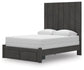 Fraluna Queen Panel Storage Bed with Mirrored Dresser, Chest and Nightstand