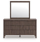 Pamytta Full Panel Bed, Dresser and Mirror