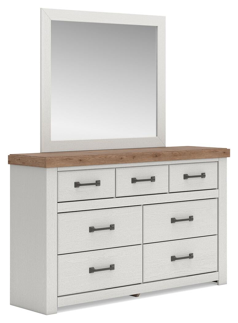 Savonport King Panel Storage Bed. Dresser, Mirror and Nightstand