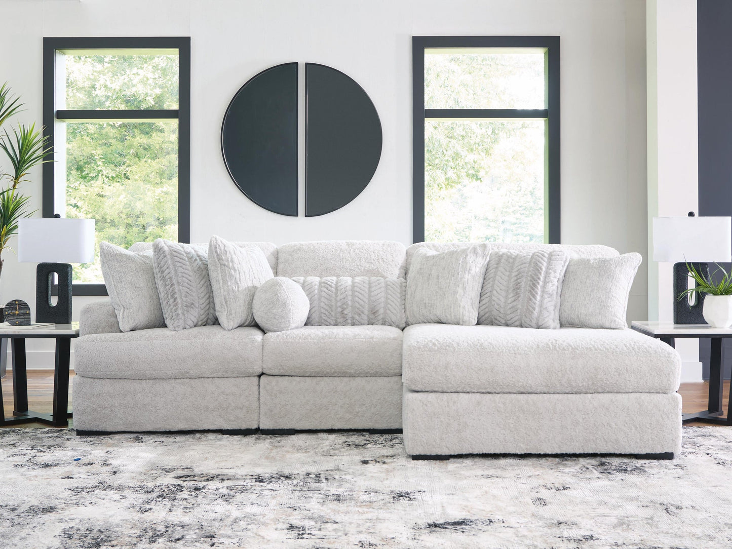 Cuddle Plush 3-Piece Sectional with Chaise