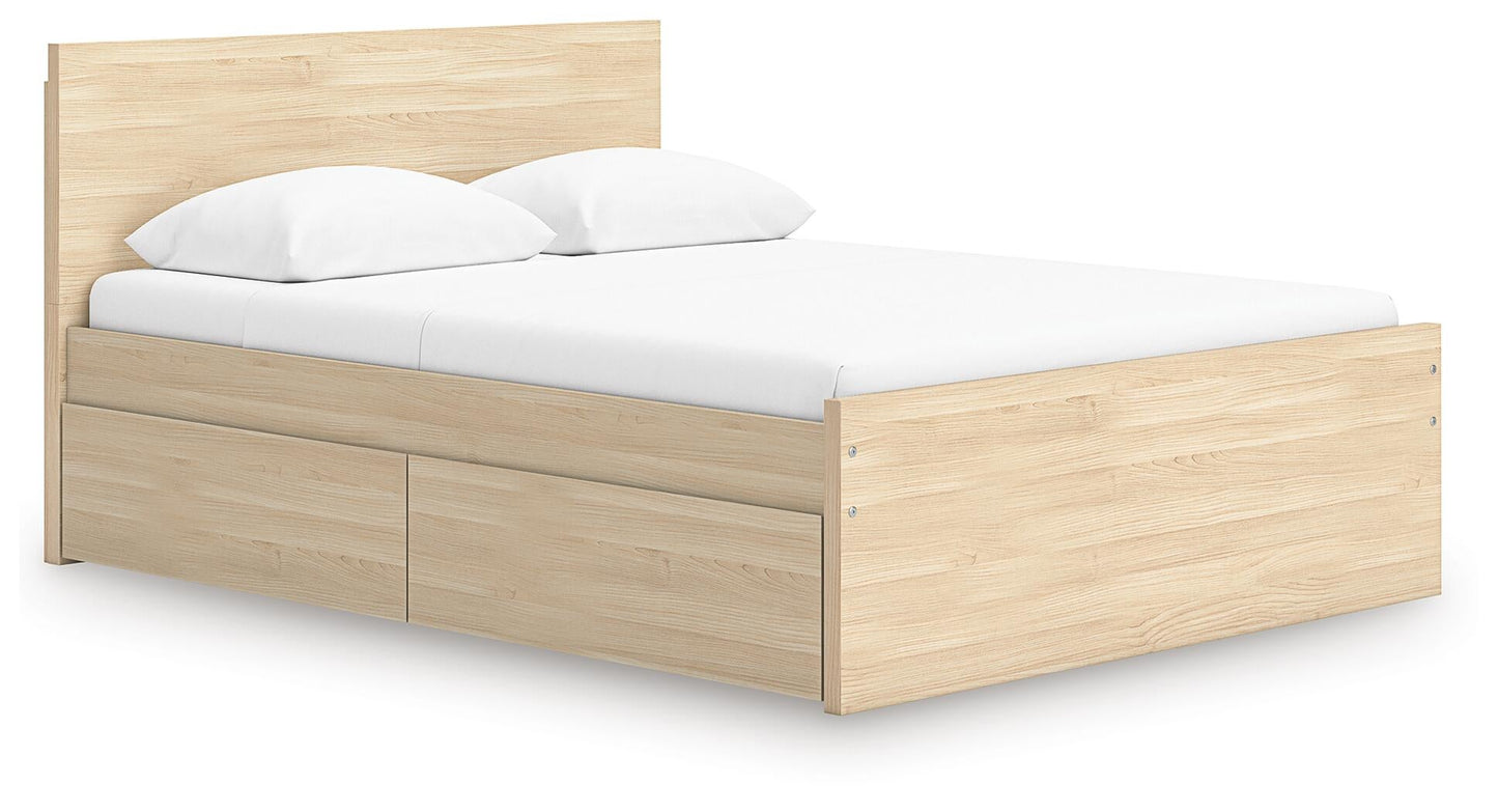 Onita Queen Panel Platform Bed with 1 Side Storage