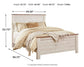 Willowton Queen Panel Bed with Mirrored Dresser